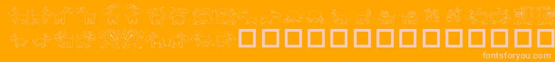 TpfUbiquitous Font – Pink Fonts on Orange Background