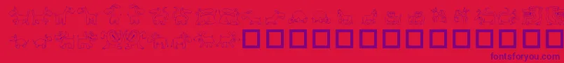 TpfUbiquitous Font – Purple Fonts on Red Background