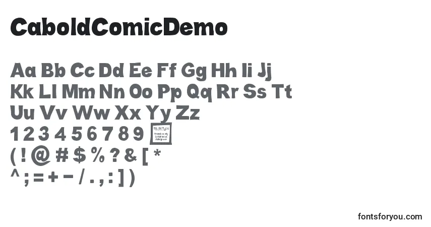 CaboldComicDemoフォント–アルファベット、数字、特殊文字
