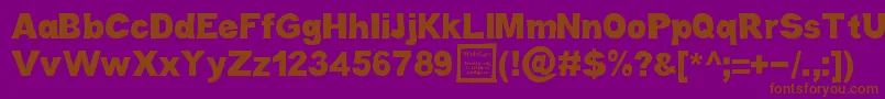 Więcej informacji o czcionce CaboldComicDemo Czcionka CaboldComicDemo – brązowe czcionki na fioletowym tle