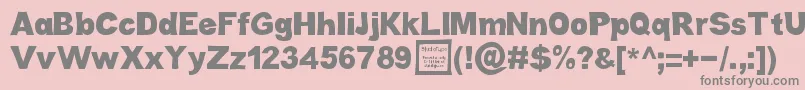 CaboldComicDemo Font – Gray Fonts on Pink Background