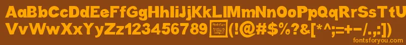 CaboldComicDemo Font – Orange Fonts on Brown Background