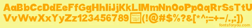fuente CaboldComicDemo – Fuentes Naranjas Sobre Fondo Amarillo