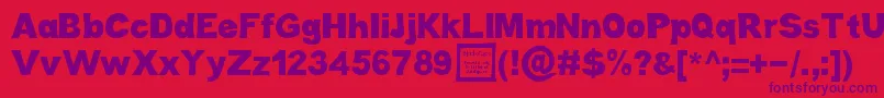 CaboldComicDemo Font – Purple Fonts on Red Background
