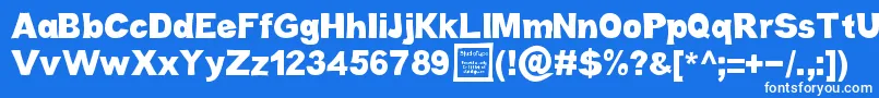 CaboldComicDemo Font – White Fonts on Blue Background