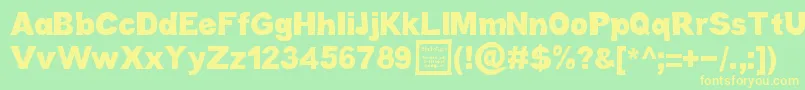 CaboldComicDemo Font – Yellow Fonts on Green Background