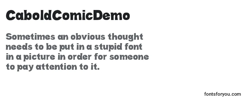 Review of the CaboldComicDemo Font