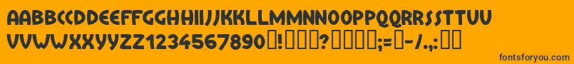 TreasureIsland Font – Black Fonts on Orange Background