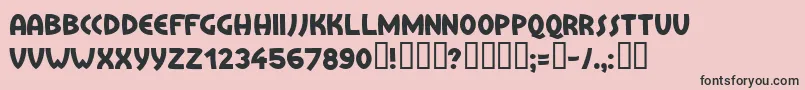 TreasureIsland Font – Black Fonts on Pink Background