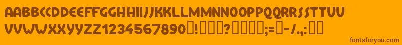 TreasureIsland Font – Brown Fonts on Orange Background