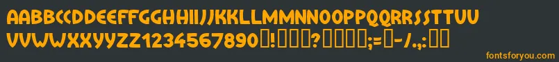 TreasureIsland Font – Orange Fonts on Black Background