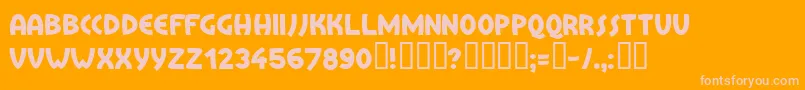 TreasureIsland Font – Pink Fonts on Orange Background