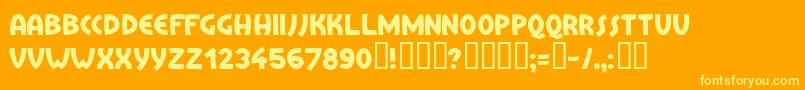 TreasureIsland Font – Yellow Fonts on Orange Background
