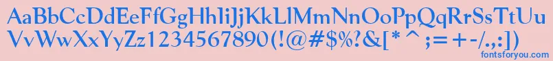 PfventureSolid Font – Blue Fonts on Pink Background