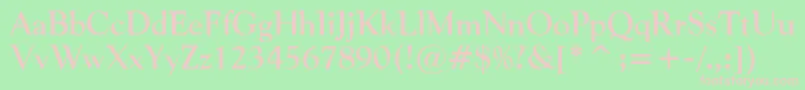 PfventureSolid Font – Pink Fonts on Green Background