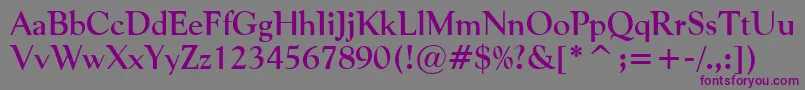 Шрифт PfventureSolid – фиолетовые шрифты на сером фоне