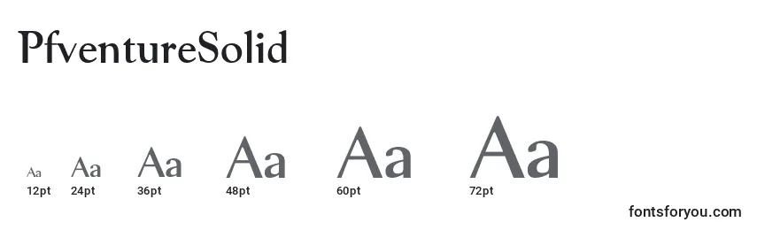 PfventureSolid Font Sizes