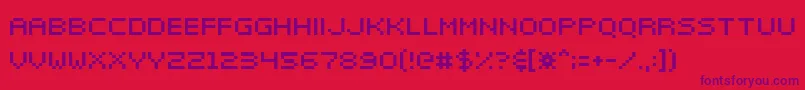 Elektr025 Font – Purple Fonts on Red Background