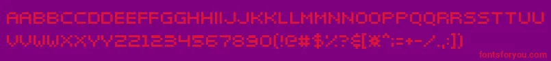 Elektr025 Font – Red Fonts on Purple Background