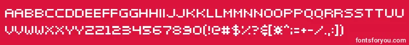 Elektr025 Font – White Fonts on Red Background