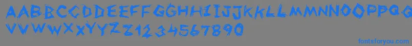 Uneasy Font – Blue Fonts on Gray Background