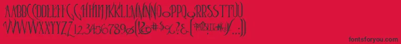 Parseltongue Font – Black Fonts on Red Background