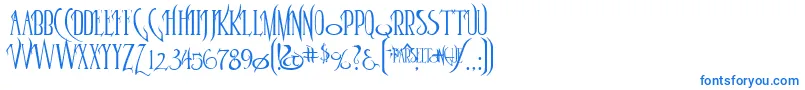 Parseltongue Font – Blue Fonts on White Background