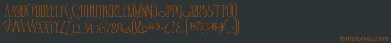 Parseltongue Font – Brown Fonts on Black Background