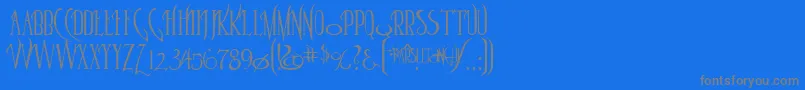 Parseltongue-Schriftart – Graue Schriften auf blauem Hintergrund