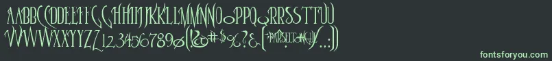 Parseltongue Font – Green Fonts on Black Background