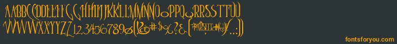 Parseltongue Font – Orange Fonts on Black Background