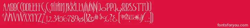 Parseltongue Font – Pink Fonts on Red Background