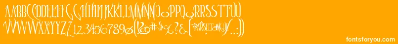 Parseltongue Font – White Fonts on Orange Background