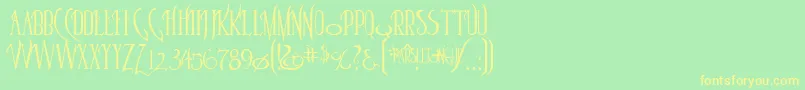 Parseltongue Font – Yellow Fonts on Green Background