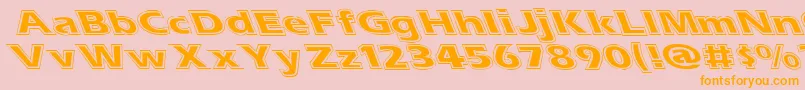 Шрифт ErasContourLeftyWide – оранжевые шрифты на розовом фоне