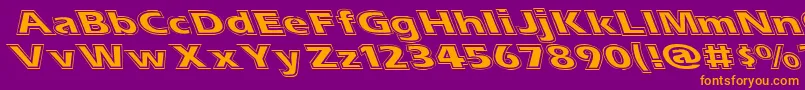 Шрифт ErasContourLeftyWide – оранжевые шрифты на фиолетовом фоне