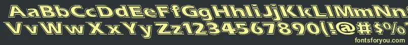 More about ErasContourLeftyWide Font ErasContourLeftyWide Font – Yellow Fonts on Black Background
