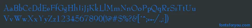 ReedRegular Font – Blue Fonts on Black Background