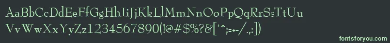 ReedRegular-fontti – vihreät fontit mustalla taustalla