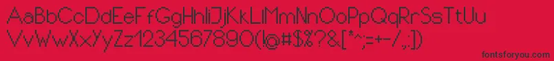 PixIdeal Font – Black Fonts on Red Background