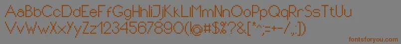 PixIdeal Font – Brown Fonts on Gray Background