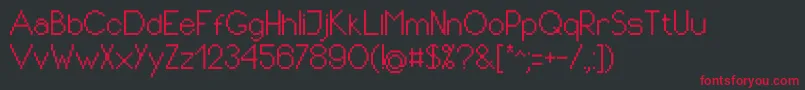 フォントPixIdeal – 黒い背景に赤い文字