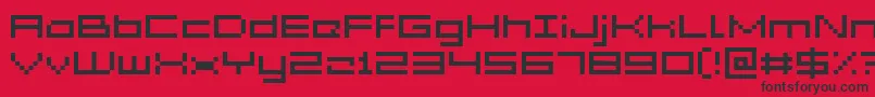 Acme5Wide Font – Black Fonts on Red Background
