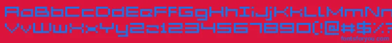 フォントAcme5Wide – 赤い背景に青い文字