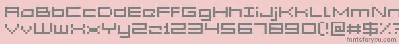 Fonte Acme5Wide – fontes cinzas em um fundo rosa