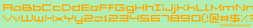 Police Acme5Wide – polices orange sur fond vert