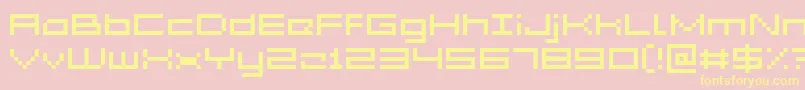 フォントAcme5Wide – 黄色のフォント、ピンクの背景