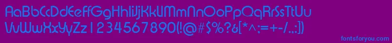 XpressiveRegular Font – Blue Fonts on Purple Background