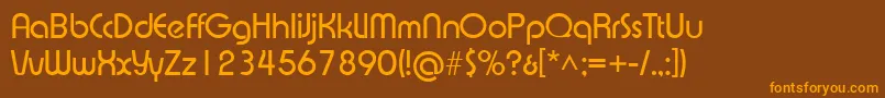 XpressiveRegular Font – Orange Fonts on Brown Background