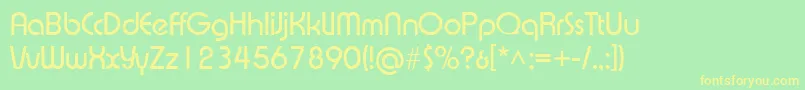 XpressiveRegular Font – Yellow Fonts on Green Background